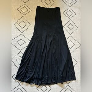 Vintage strapless Chiffon Black midi Dress or convertible skirt